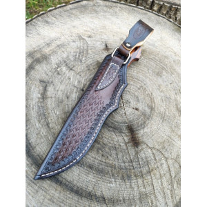 ХВИЛЯ ніж ручної роботи майстра студії MV Knify, купити замовити в Україні, сталь к110, в нержавіючому дамаску, 61 HRC. Photo 3